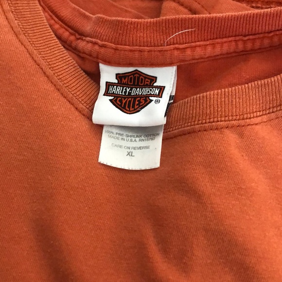 Vintage orange Harley Davidson t-shirt XL - Picture 2 of 4